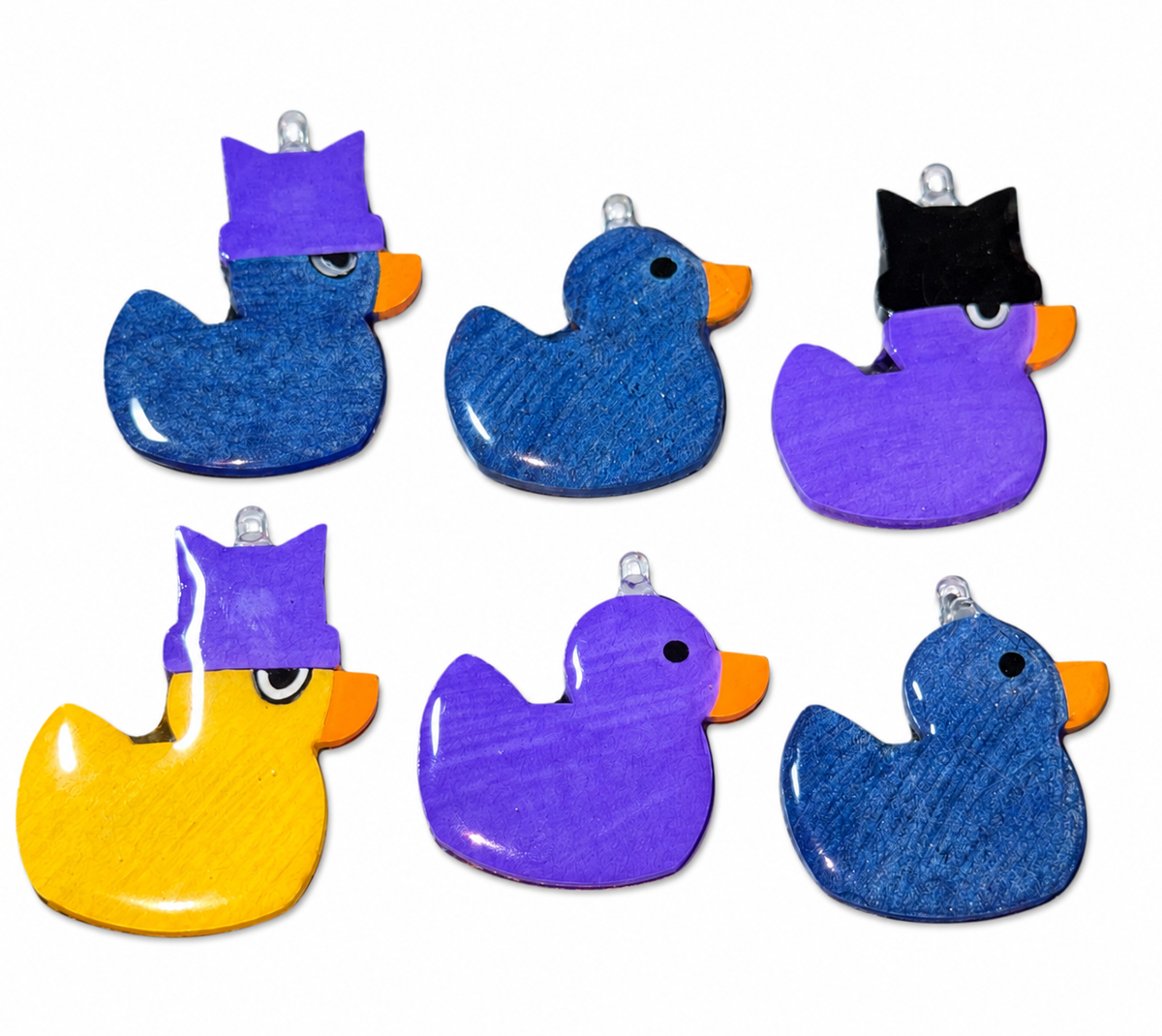 10-Pack Handmade Duck Keychains