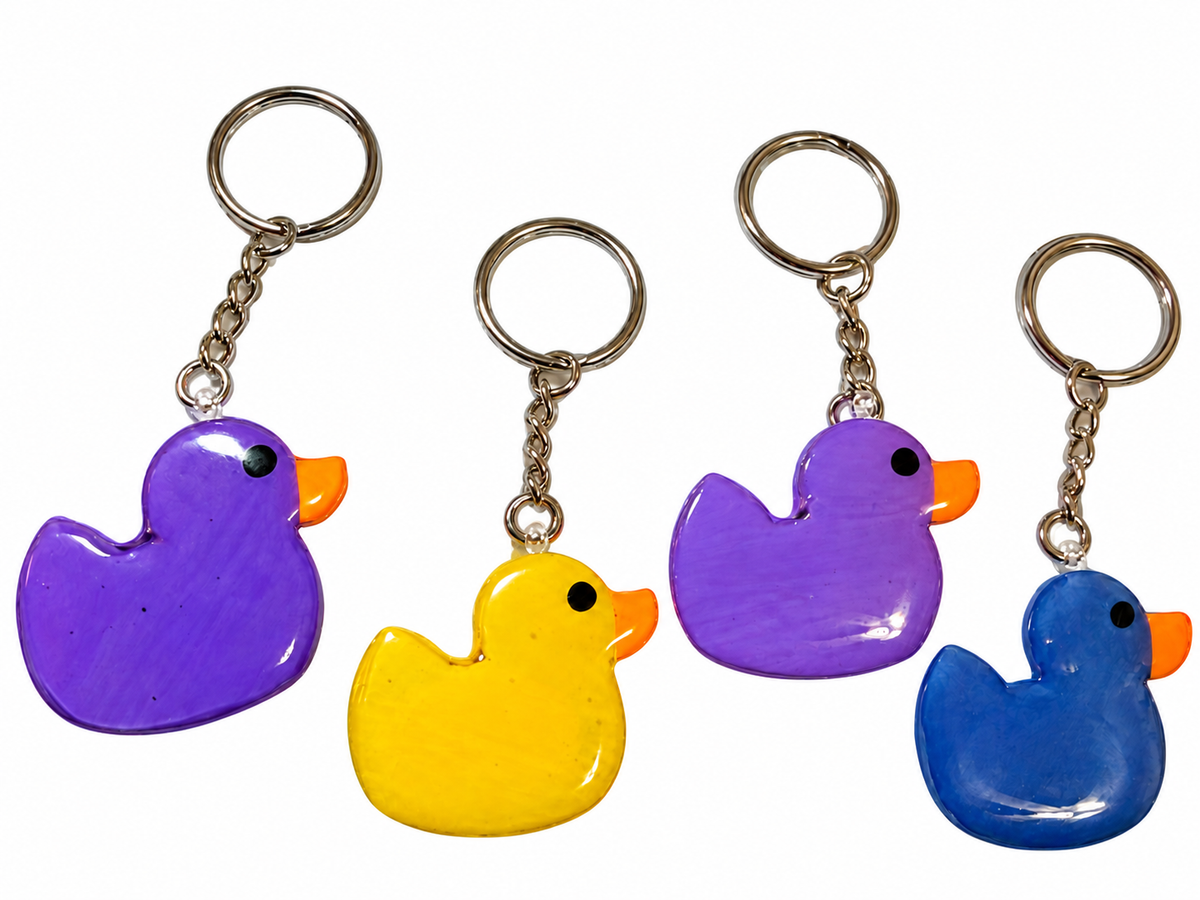 4-Pack Handmade Duck Keychains