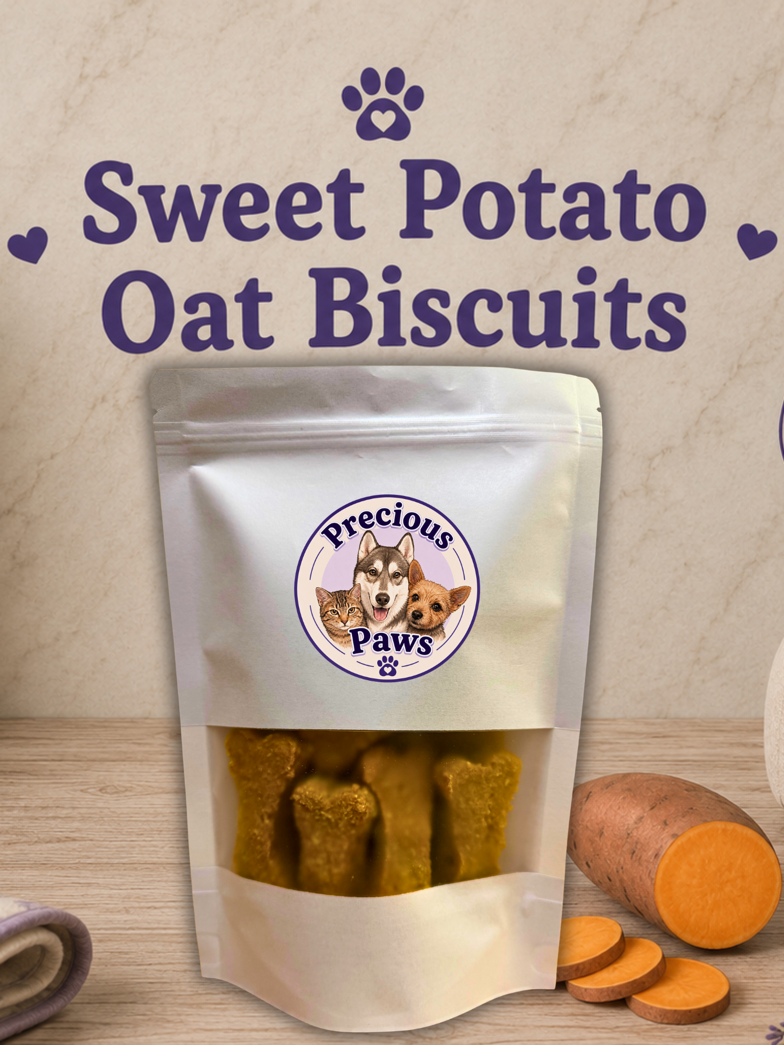 Sweet Potato Oat Biscuits 6oz